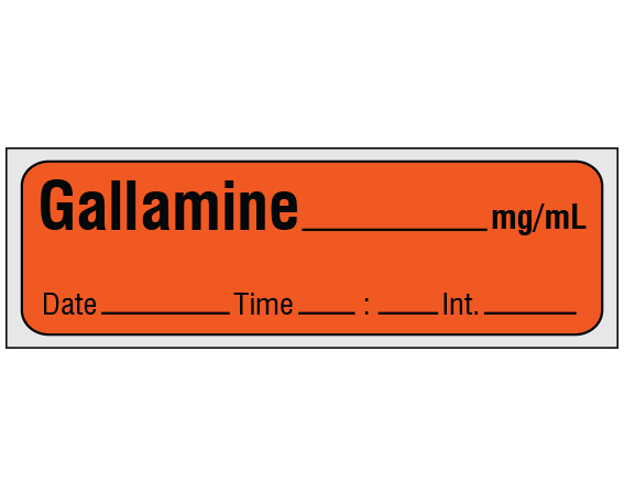 SA-222-DTI-PRE Anesthesia Drug Labels for Syringe Identification - Precut Form