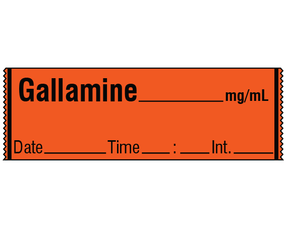 SA-222-DTI Anesthesia Drug Labels for Syringe Identification - Tape Form