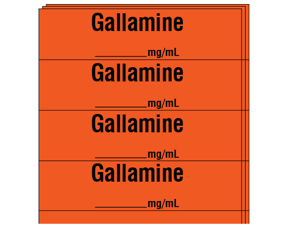 SA-222-PK Anesthesia Drug Labels for Syringe Identification - Pack Form