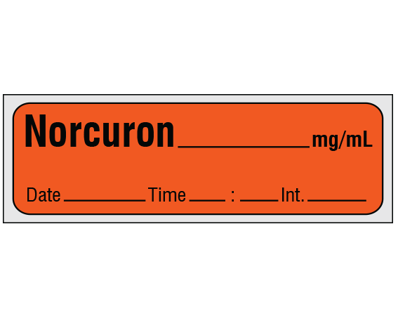 SA-2220-DTI-PRE Anesthesia Drug Labels for Syringe Identification - Precut Form