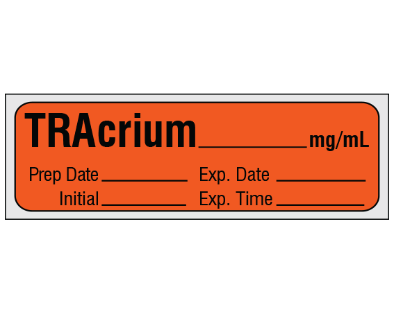 SA-2221-EXP-PRE Anesthesia Drug Labels for Syringe Identification - Precut Form