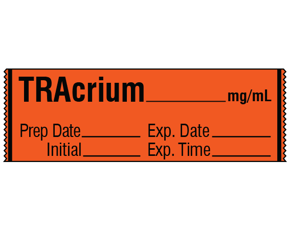 SA-2221-EXP Anesthesia Drug Labels for Syringe Identification - Tape Form