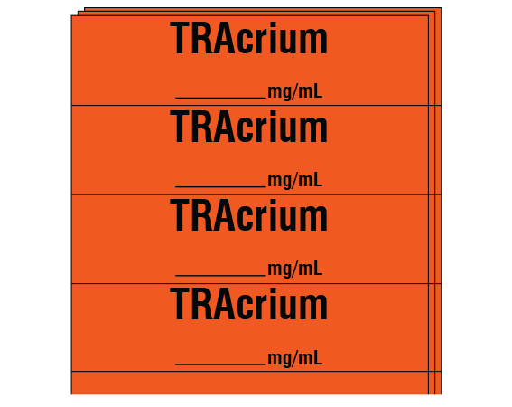 SA-2221-PK Anesthesia Drug Labels for Syringe Identification - Pack Form
