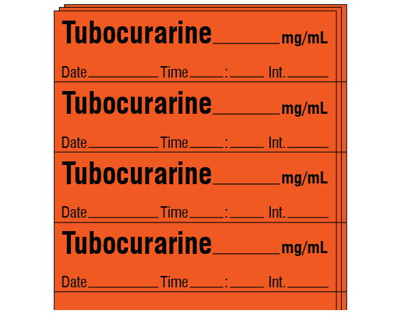 SA-2222-DTI-PK Anesthesia Drug Labels for Syringe Identification - Pack Form