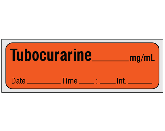 SA-2222-DTI-PRE Anesthesia Drug Labels for Syringe Identification - Precut Form