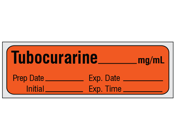 SA-2222-EXP-PRE Anesthesia Drug Labels for Syringe Identification - Precut Form