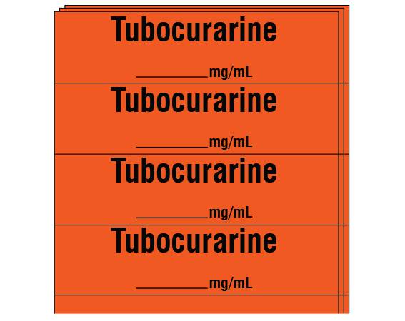 SA-2222-PK Anesthesia Drug Labels for Syringe Identification - Pack Form