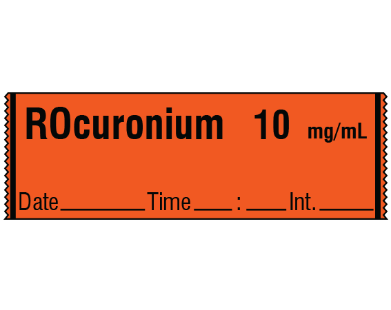 SA-2223-DTI Anesthesia Drug Labels for Syringe Identification - Tape Form
