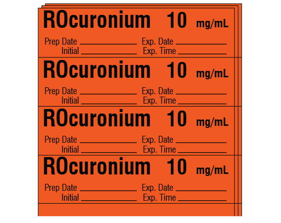 SA-2223-EXP-PK Anesthesia Drug Labels for Syringe Identification - Pack Form