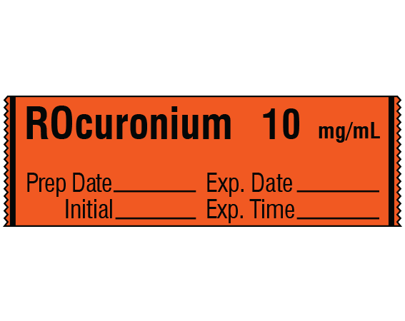 SA-2223-EXP Anesthesia Drug Labels for Syringe Identification - Tape Form