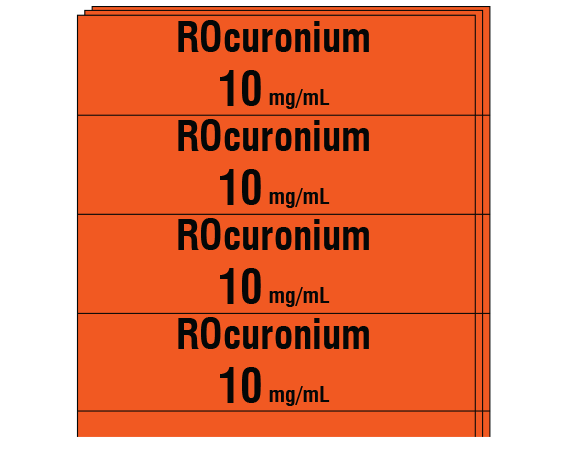 SA-2223-PK Anesthesia Drug Labels for Syringe Identification - Pack Form