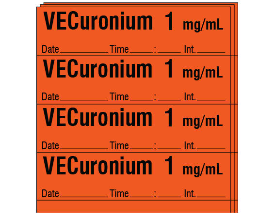 SA-2224-DTI-PK Anesthesia Drug Labels for Syringe Identification - Pack Form