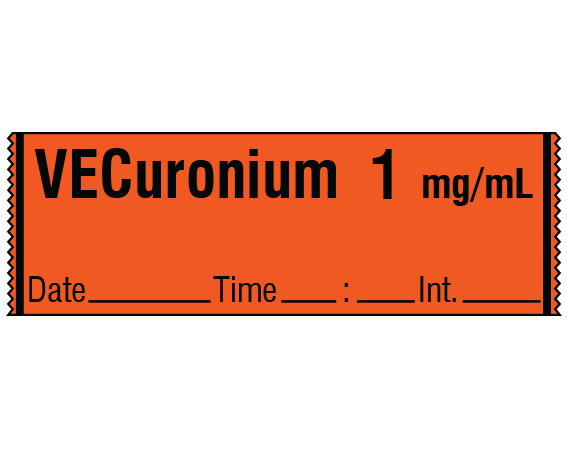 SA-2224-DTI Anesthesia Drug Labels for Syringe Identification - Tape Form