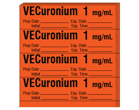 SA-2224-EXP-PK Anesthesia Drug Labels for Syringe Identification - Pack Form