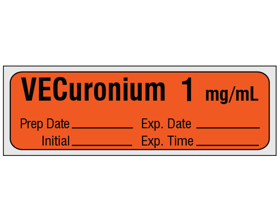SA-2224-EXP-PRE Anesthesia Drug Labels for Syringe Identification - Precut Form
