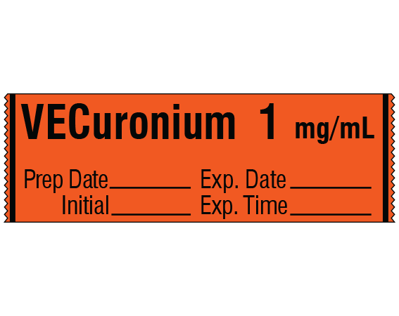 SA-2224-EXP Anesthesia Drug Labels for Syringe Identification - Tape Form