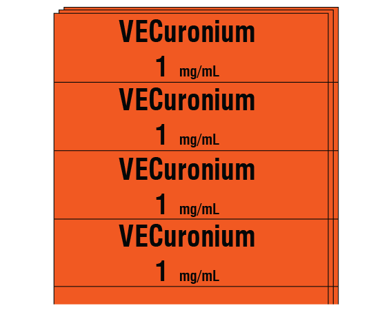 SA-2224-PK Anesthesia Drug Labels for Syringe Identification - Pack Form