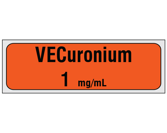 SA-2224-PRE Anesthesia Drug Labels for Syringe Identification - Precut Form