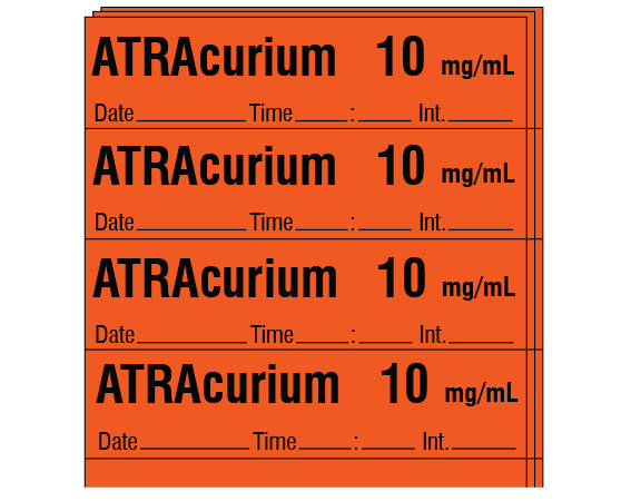 SA-2227-DTI-PK Anesthesia Drug Labels for Syringe Identification - Pack Form