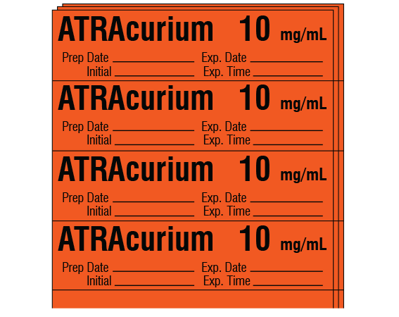 SA-2227-EXP-PK Anesthesia Drug Labels for Syringe Identification - Pack Form