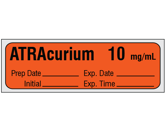 SA-2227-EXP-PRE Anesthesia Drug Labels for Syringe Identification - Precut Form