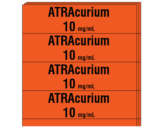 SA-2227-PK Anesthesia Drug Labels for Syringe Identification - Pack Form