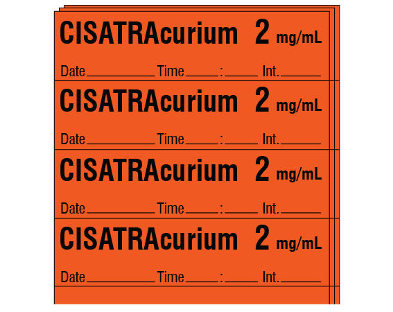 SA-2228-DTI-PK Anesthesia Drug Labels for Syringe Identification - Pack Form