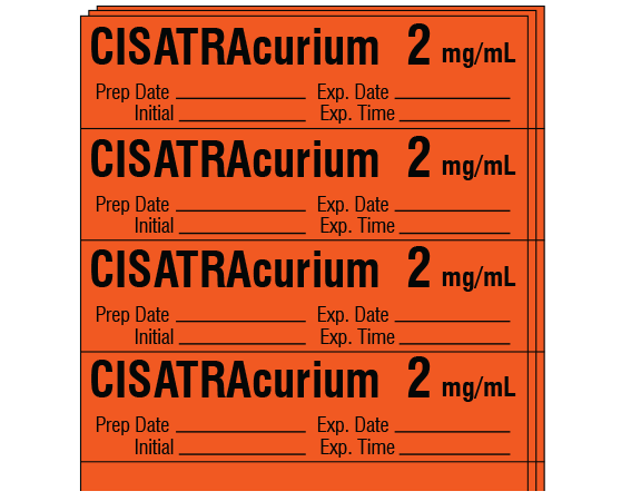SA-2228-EXP-PK Anesthesia Drug Labels for Syringe Identification - Pack Form