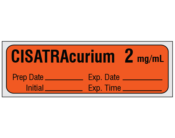 SA-2228-EXP-PRE Anesthesia Drug Labels for Syringe Identification - Precut Form