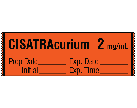 SA-2228-EXP Anesthesia Drug Labels for Syringe Identification - Tape Form