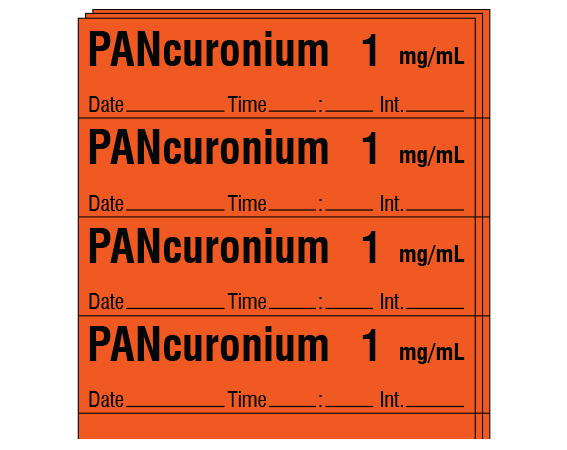 SA-2229-DTI-PK Anesthesia Drug Labels for Syringe Identification - Pack Form