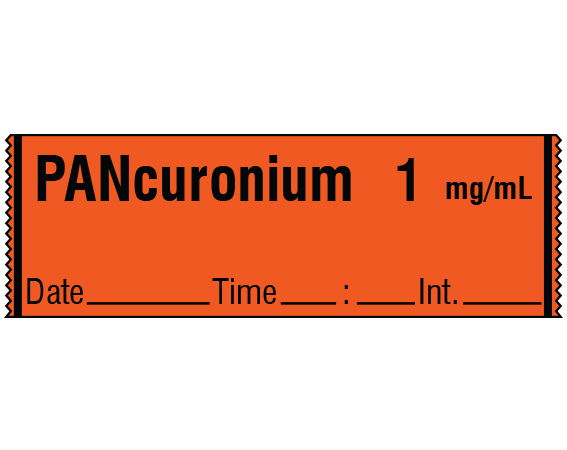 SA-2229-DTI Anesthesia Drug Labels for Syringe Identification - Tape Form