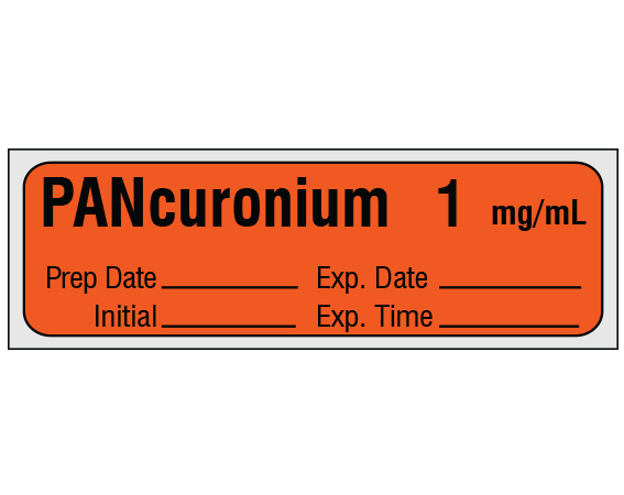 SA-2229-EXP-PRE Anesthesia Drug Labels for Syringe Identification - Precut Form