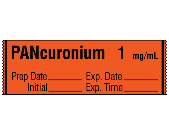 SA-2229-EXP Anesthesia Drug Labels for Syringe Identification - Tape Form