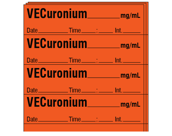 SA-225-DTI-PK Anesthesia Drug Labels for Syringe Identification - Pack Form