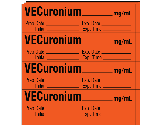 SA-225-EXP-PK Anesthesia Drug Labels for Syringe Identification - Pack Form