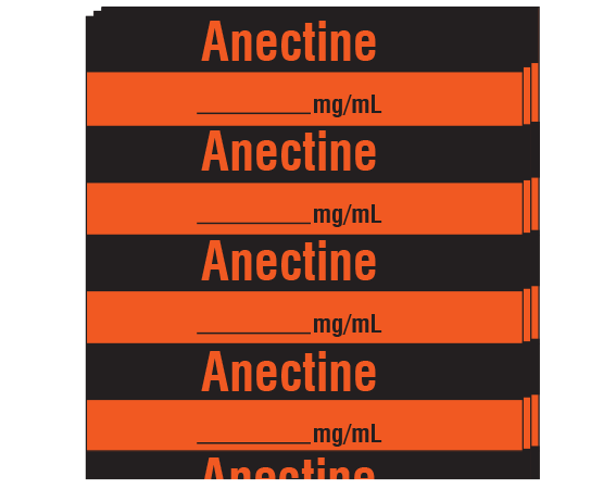 SA-227-PK Anesthesia Drug Labels for Syringe Identification - Pack Form