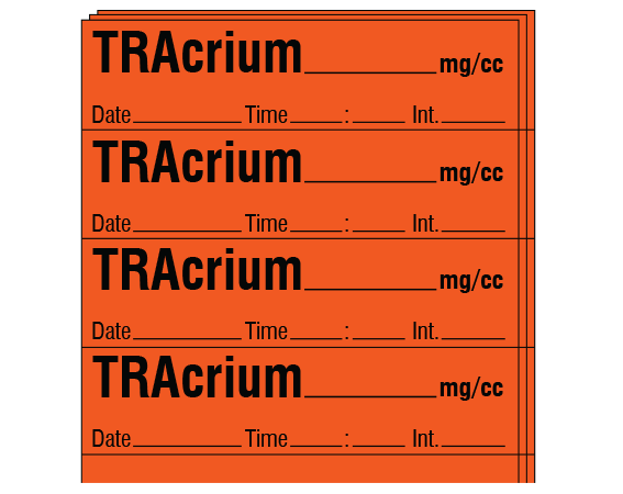 SA-228-DTI-PK Anesthesia Drug Labels for Syringe Identification - Pack Form