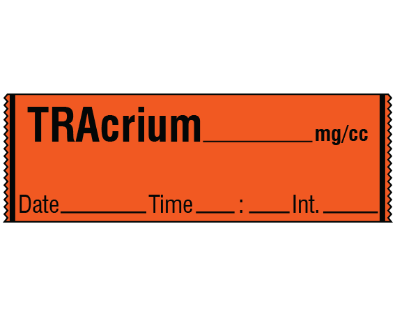SA-228-DTI Anesthesia Drug Labels for Syringe Identification - Tape Form