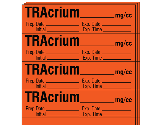 SA-228-EXP-PK Anesthesia Drug Labels for Syringe Identification - Pack Form