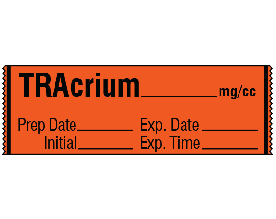 SA-228-EXP Anesthesia Drug Labels for Syringe Identification - Tape Form