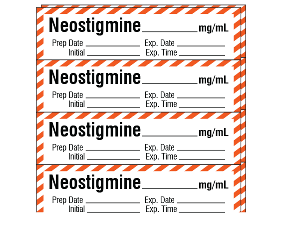 SA-231-EXP-PK Anesthesia Drug Labels for Syringe Identification - Pack Form