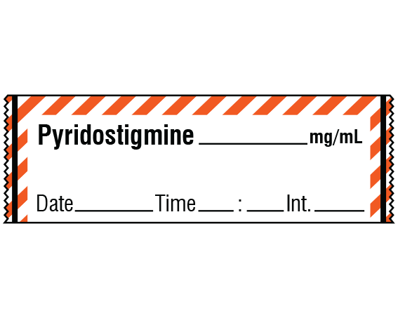 SA-232-DTI Anesthesia Drug Labels for Syringe Identification - Tape Form