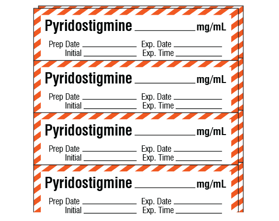 SA-232-EXP-PK Anesthesia Drug Labels for Syringe Identification - Pack Form