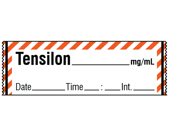 SA-233-DTI Anesthesia Drug Labels for Syringe Identification - Tape Form
