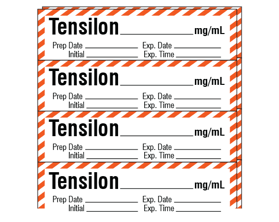 SA-233-EXP-PK Anesthesia Drug Labels for Syringe Identification - Pack Form