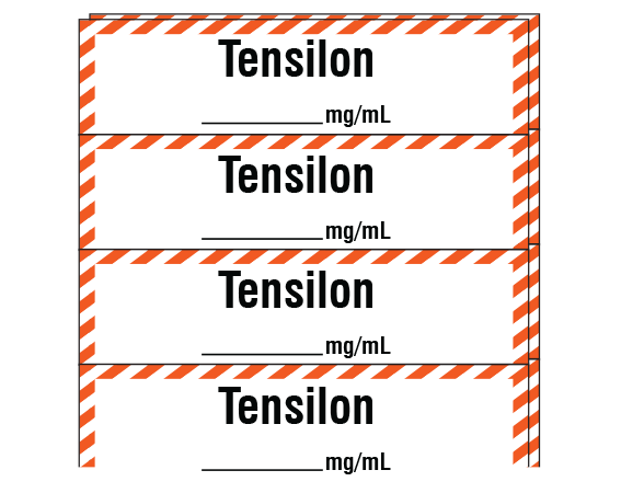 SA-233-PK Anesthesia Drug Labels for Syringe Identification - Pack Form