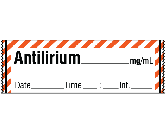 SA-234-DTI Anesthesia Drug Labels for Syringe Identification - Tape Form