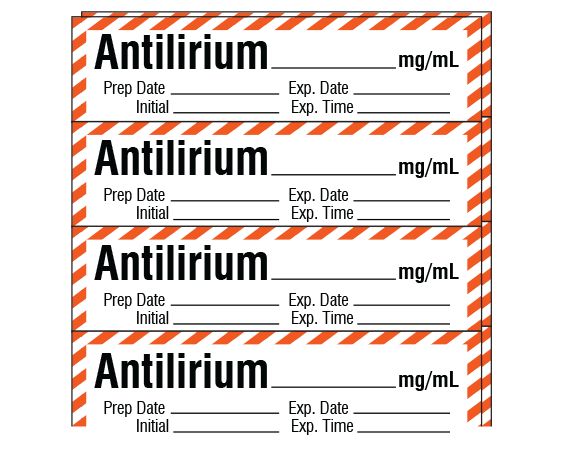 SA-234-EXP-PK Anesthesia Drug Labels for Syringe Identification - Pack Form