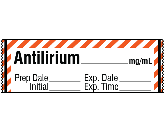 SA-234-EXP Anesthesia Drug Labels for Syringe Identification - Tape Form
